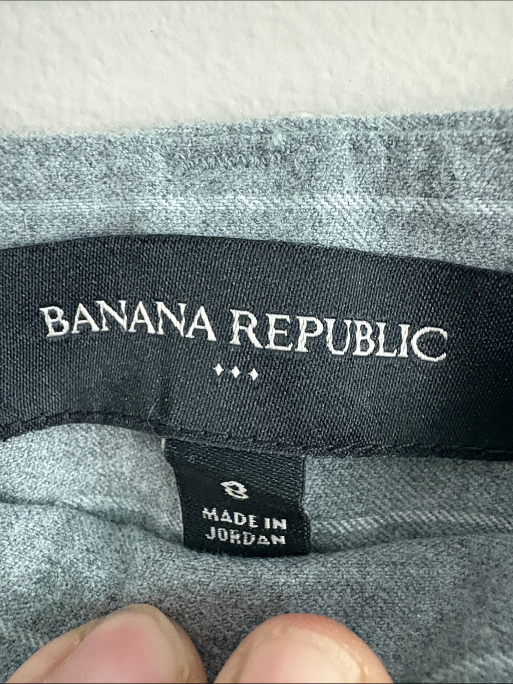 Banana Republic Gray Pinstripe Paperbag Ankle Pants with Self Tie - Picture 3 of 9